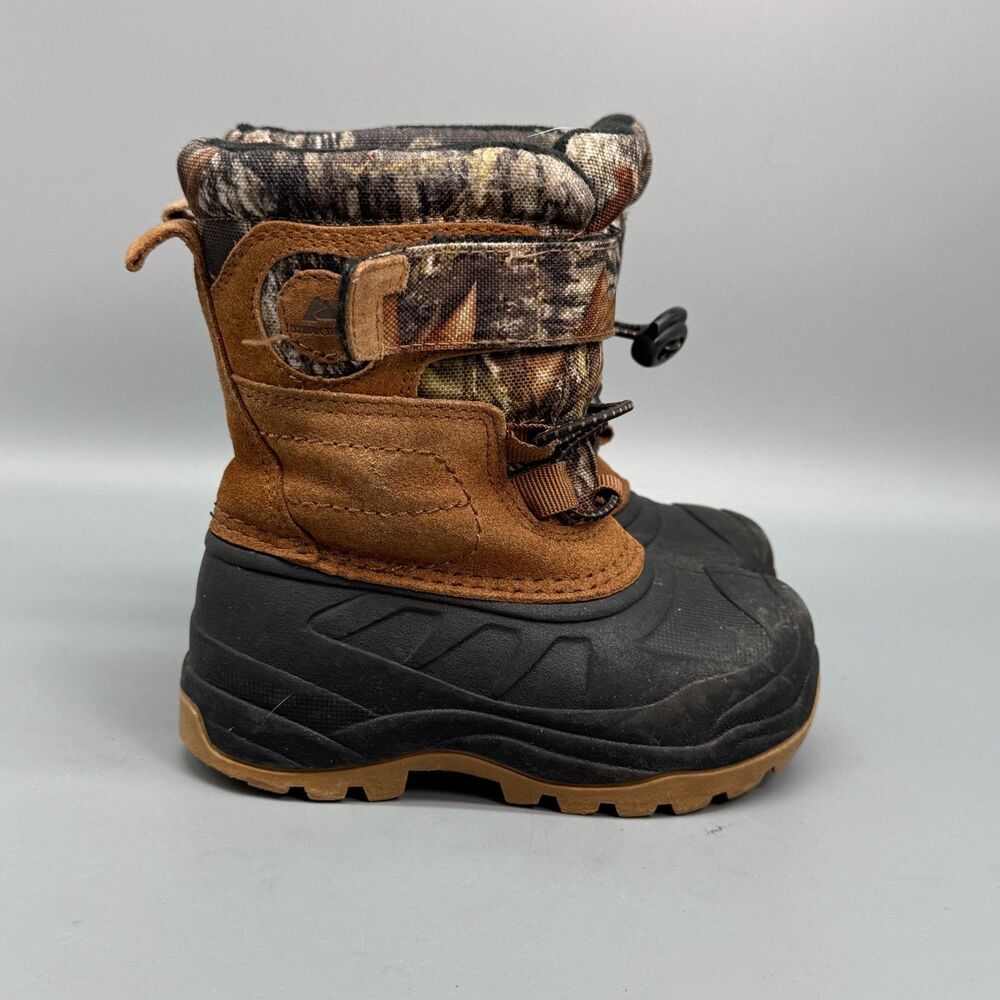 Ozark Trail Toddler 7 Brown Black Camo Winter Pack Boot Insulated Waterproof